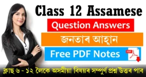 Class 12 Assamese Chapter 12 Question Answer