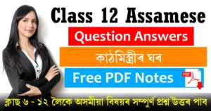 Class 12 Assamese Chapter 13 Question Answer