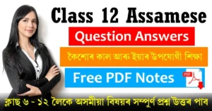Class 12 Assamese Chapter 18 Question Answer